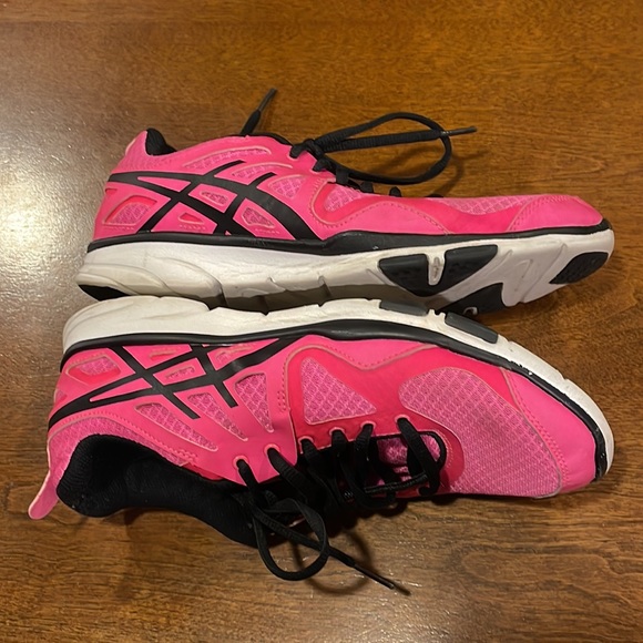Asics Pink Black GeL Running Shoes size 8 - Picture 3 of 10